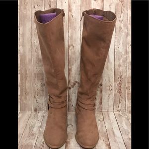 **Brand New** Wide Calf tan suede boots